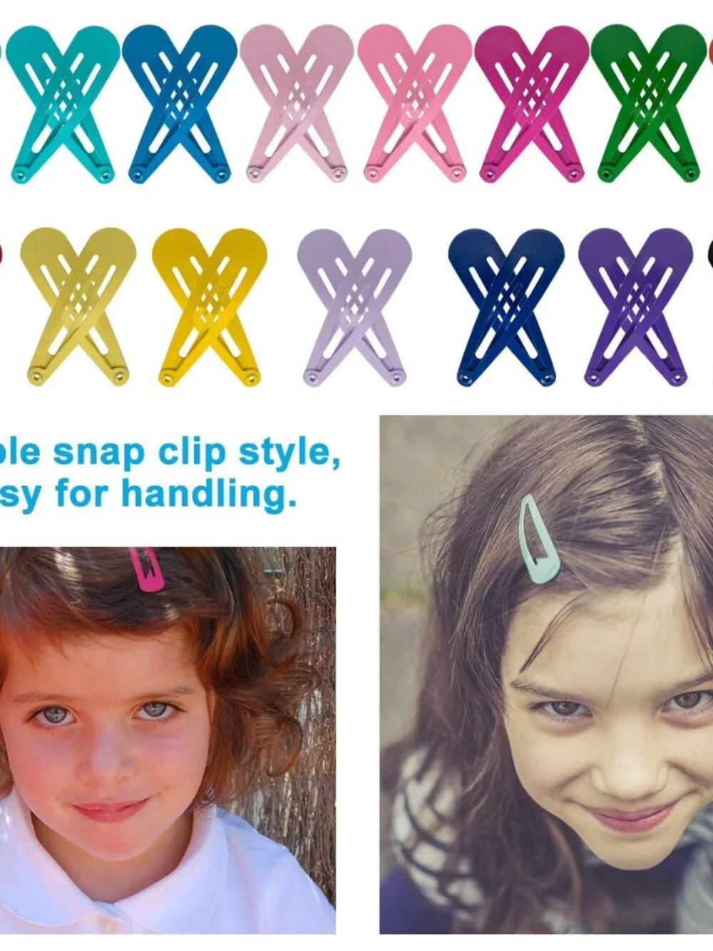 60 Pcs Hair Barrettes, Non-Slip Hair Clips, 2 Inch Metal Hairpins Accessories fo